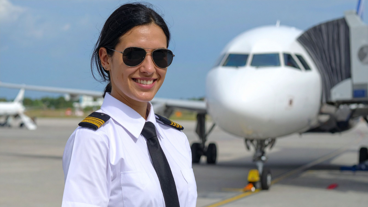 Aviation students working on aircraft