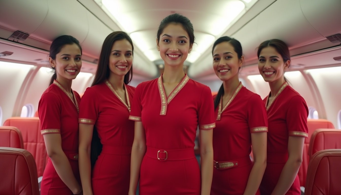 Aviation students working on aircraft